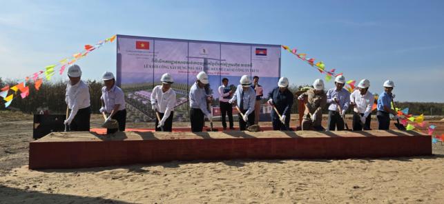 Công ty VKETI khởi công Nhà máy chế biến mủ cao su tại Kratie